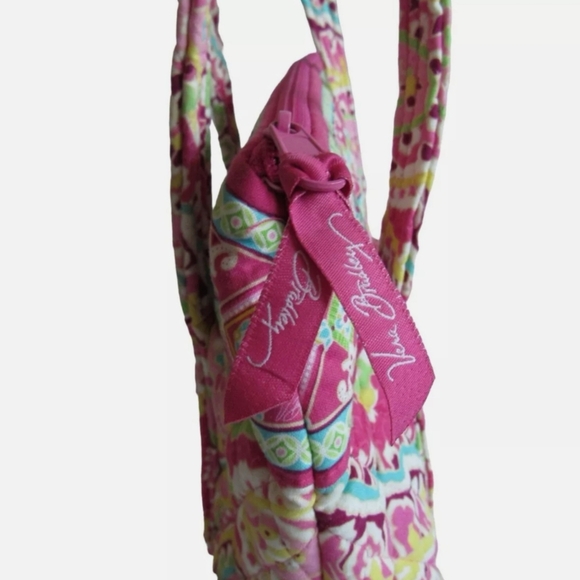 Vera Bradley Capri Melon Small Shoulder Bag Pink Paisley Quilted Tote Vintage - Picture 8 of 10